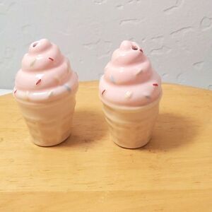 Pink Whipped Ice Cream Cones with Sprinkles and a Waffle Cone S&P